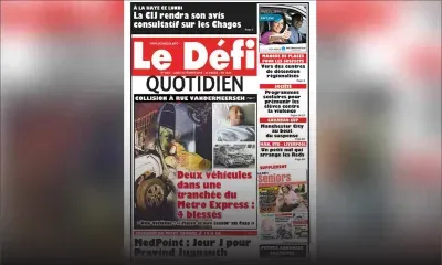 Voici la Une du Defi Quotidien de ce lundi 25 février 2019