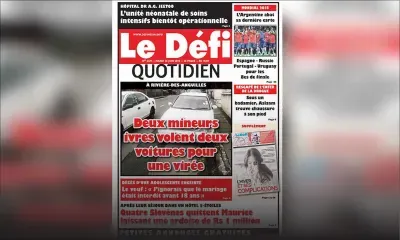 Voici la Une du Défi Quotidien de ce mardi 26 juin 2018