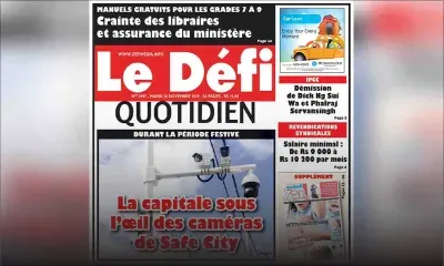 Voici la Une du Défi Quotidien de ce mardi 26 novembre 2019