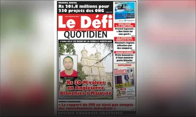 Voici la Une du Défi Quotidien de ce lundi 29 octobre 2018