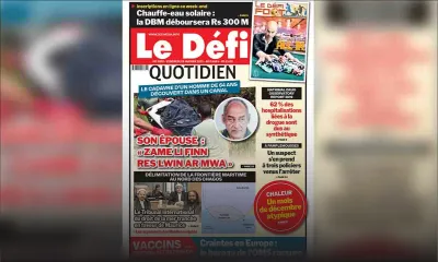 Voici la Une du Défi Quotidien de ce vendredi 29 janvier 2021