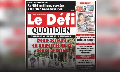 Voici la Une du Defi Quotidien de ce mardi 14 août 2018