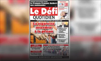 Voici la Une du Defi Quotidien de ce mardi 31 juillet 2018
