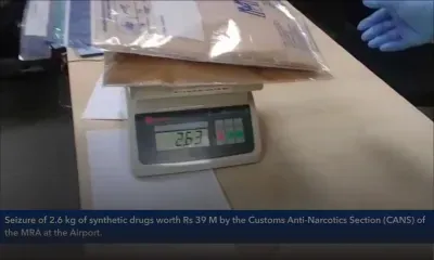 Saisie de 2,6 kilos de drogue synthétique : deux Mauriciens arrêtés 