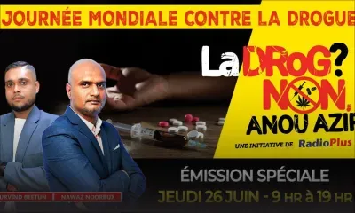 Journée mondiale contre la drogue : plateau spécial de 9 h à 19 h ce jeudi sur RadioPlus, TéléPlus et defimedia.info 