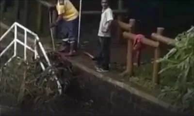 Quatre-Bornes : des éboueurs jettent des ordures dans une rivière 