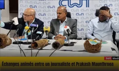 Échanges animés entre un journaliste et Prakash Maunthrooa