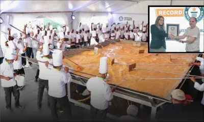 Plus grand plat d'œufs brouillés : la compagnie mauricienne Inicia bat le record du monde