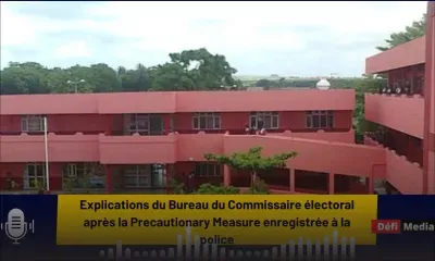 Explications du Bureau du Commissaire électoral après la Precautionary Measure enregistrée à la police
