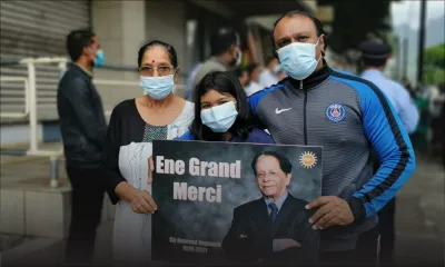 Devant le Sun Trust : « Un grand merci à SAJ pour ce qu’il a fait pour les générations à venir », dit la famille Soophul