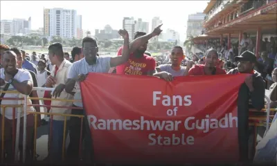 [En images] Hippisme : les fans de l'écurie Rameshwar Gujadhur jubilent après la victoire de Nottinghamshire 