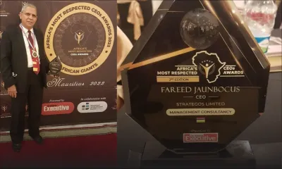 Africa's Most Respected CEOs Awards : Fareed Jaunbocus primé en Management Consultancy
