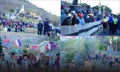 [En images] Visite du pape François : les fidèles affluent à Marie Reine de la Paix 
