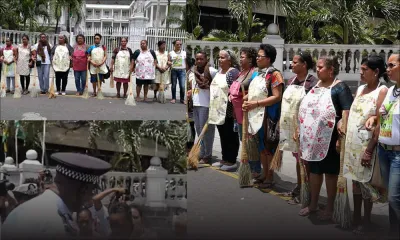 Salaire mensuel de Rs 1 500 : des femmes cleaners manifestent devant le Parlement