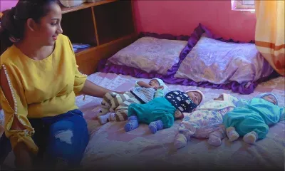 Devina : sa première fête des mères avec ses quadruplés