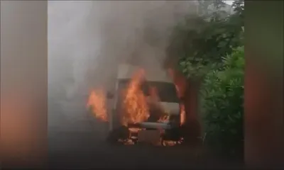 Mont-Roches : un van en proie aux flammes