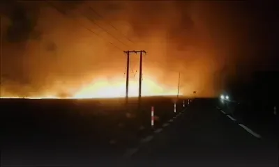 Mont-Choisy : incendie dans un champ de canne, prudence sur la route 