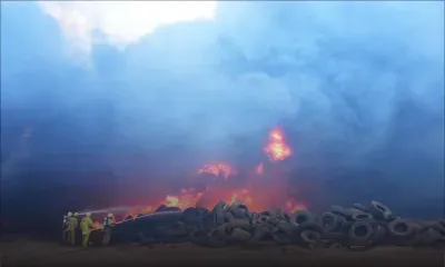 La Tour Koenig : Grave incendie à l’entrepôt de Continental Tyres Recycling Co Ltd 