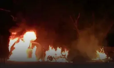 Baie-du-Tombeau : grosse frayeur pour un automobiliste, sa voiture prend feu