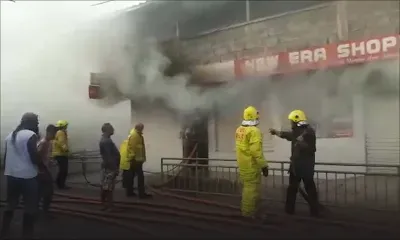 Vallée-des-Prêtres : un supermarché en feu, énormes dégâts
