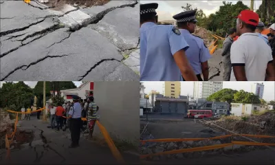 A la rue Gasita, Port-Louis : un tuyau d'eau explose, des fissures sur la route 