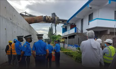 À Floréal : une grue tombe sur un bâtiment abritant une école pré-primaire 