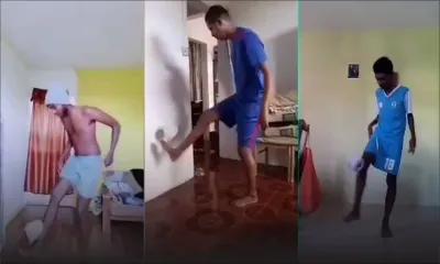 Confinés, mais pas sans idées : des passionnés jonglent 'à la Maradona' avec un ballon de foot en papier toilette 