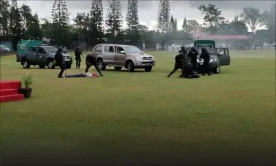 Des forces armées françaises en entraînement conjoint avec des forces de l’ordre de Maurice