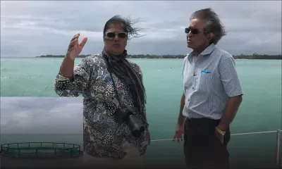 Anil Gayan en visite à la ferme aquacole de Grand-Gaube : «Aucun signe de requins autour des cages»