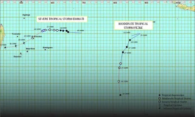 Météo : Emnati une menace potentielle pour Maurice sur sa nouvelle trajectoire 
