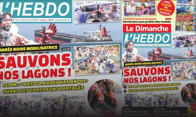 Voici la Une de Le Dimanche/L'Hebdo de ce dimanche 09 aout 2020