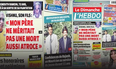 Voici la Une de Le Dimanche-L'Hebdo de ce dimanche 18 octobre 2020