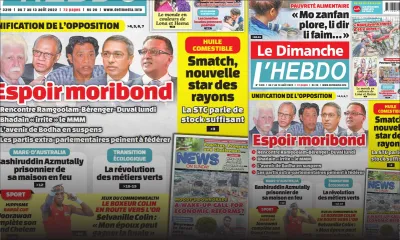 Voici la Une de Le Dimanche/L'Hebdo de ce dimanche 07 Août 2022