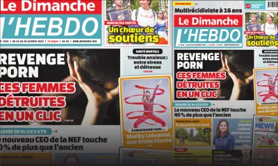 Voici la Une de Le Dimanche/L'Hebdo de ce Dimanche 22 Octobre 2023