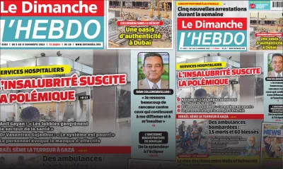 Voici la Une de Le Dimanche/L'Hebdo de ce Dimanche 05 Novembre 2023