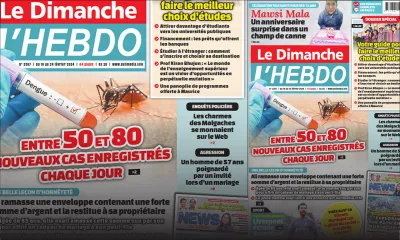Voici la Une de Le Dimanche/L'Hebdo de ce Dimanche 18 Février 2024