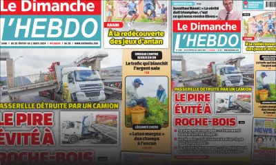 Voici la Une de Le Dimanche/L'Hebdo de ce Dimanche 25 Février 2024