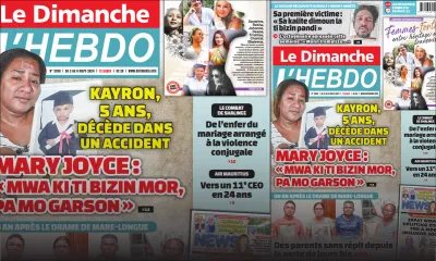 Voici la Une de Le Dimanche/L'Hebdo de ce Dimanche 03 Mars 2024