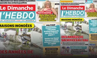 Voici la Une de Le Dimanche/L'Hebdo de ce Dimanche 28 Avril 2024