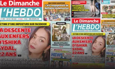 Voici la Une de Le Dimanche/L'Hebdo de ce Dimanche 05 Mai 2024