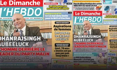 Voici la Une de Le Dimanche/L'Hebdo de ce Dimanche 12 Mai 2024