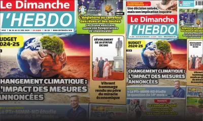 Voici la Une de Le Dimanche/L'Hebdo de ce Dimanche 16 Juin 2024