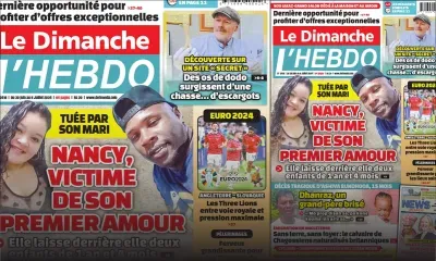 Voici la Une de Le Dimanche/L'Hebdo de ce Dimanche 30 Juin 2024