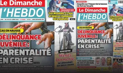 Voici la Une de Le Dimanche/L'Hebdo de ce Dimanche 14 Juillet 2024