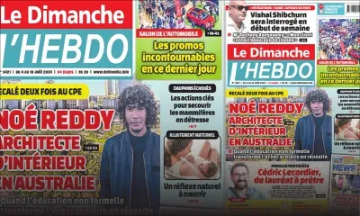 Voici la Une de Le Dimanche/L'Hebdo de ce Dimanche 04 Août 2024