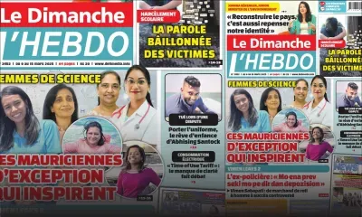 Voici la Une de Le Dimanche/L'Hebdo de ce Dimanche 09 Mars 2025