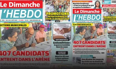 Voici la Une de Le Dimanche/L'Hebdo de ce Dimanche 06 Avril 2025