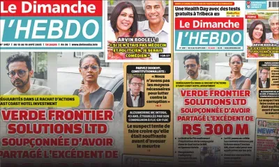 Voici la Une de Le Dimanche/L'Hebdo de ce Dimanche 13 Avril 2025