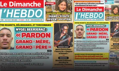 Voici la Une de Le Dimanche/L'Hebdo de ce Dimanche 11 Mai 2025