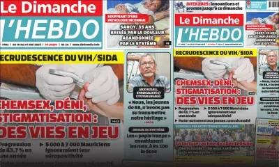 Voici la Une de Le Dimanche/L'Hebdo de ce Dimanche 18 Mai 2025